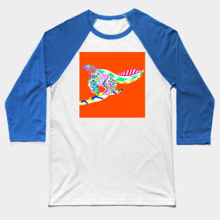 winged fossil pterodactyl in ecopop pattern mandala zentangle Baseball T-Shirt